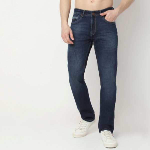 Straight Fit Classic Washed Jeans - Image 2