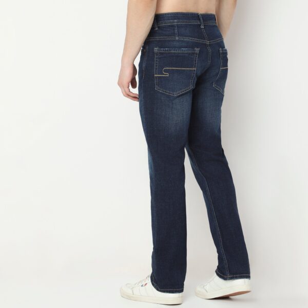 Straight Fit Classic Washed Jeans - Image 3