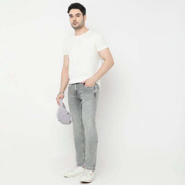 Slim Fit Bleached Towel Look Jeans