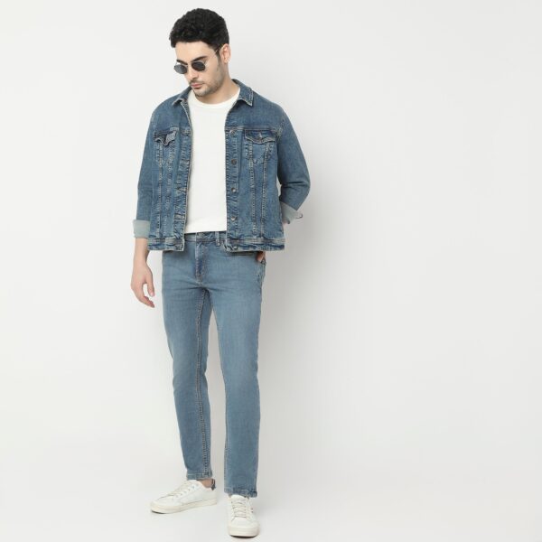 Union of Denim Extra Strtech Indigo "Knit" Fabric  Vintage Wash Soft Feel Jeans - Straight Slim Fit