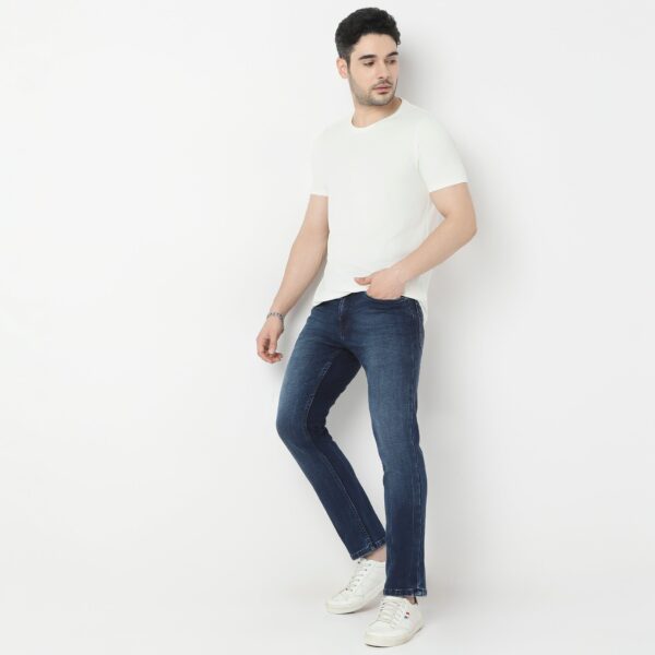 Union of Denim™ Adv Extra Strtech Indigo "Knit" Fabric  Classic Wash Soft Feel Jeans - Straight Slim Fit