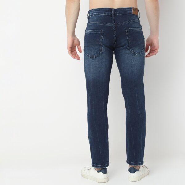 Union of Denim™ Adv Extra Strtech Indigo "Knit" Fabric  Classic Wash Soft Feel Jeans - Straight Slim Fit - Image 3