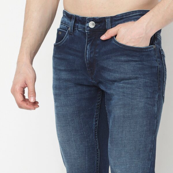 Union of Denim™ Adv Extra Strtech Indigo "Knit" Fabric  Classic Wash Soft Feel Jeans - Straight Slim Fit - Image 4