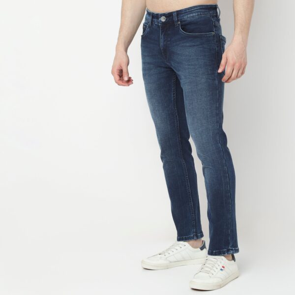 Union of Denim™ Adv Extra Strtech Indigo "Knit" Fabric  Classic Wash Soft Feel Jeans - Straight Slim Fit - Image 5