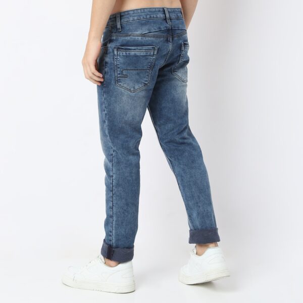 Straight Fit Classic Knitted Full Length Jeans - Image 3