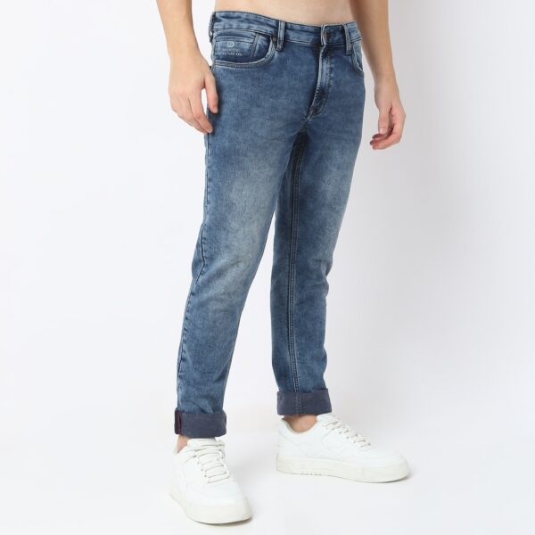 Straight Fit Classic Knitted Full Length Jeans - Image 5